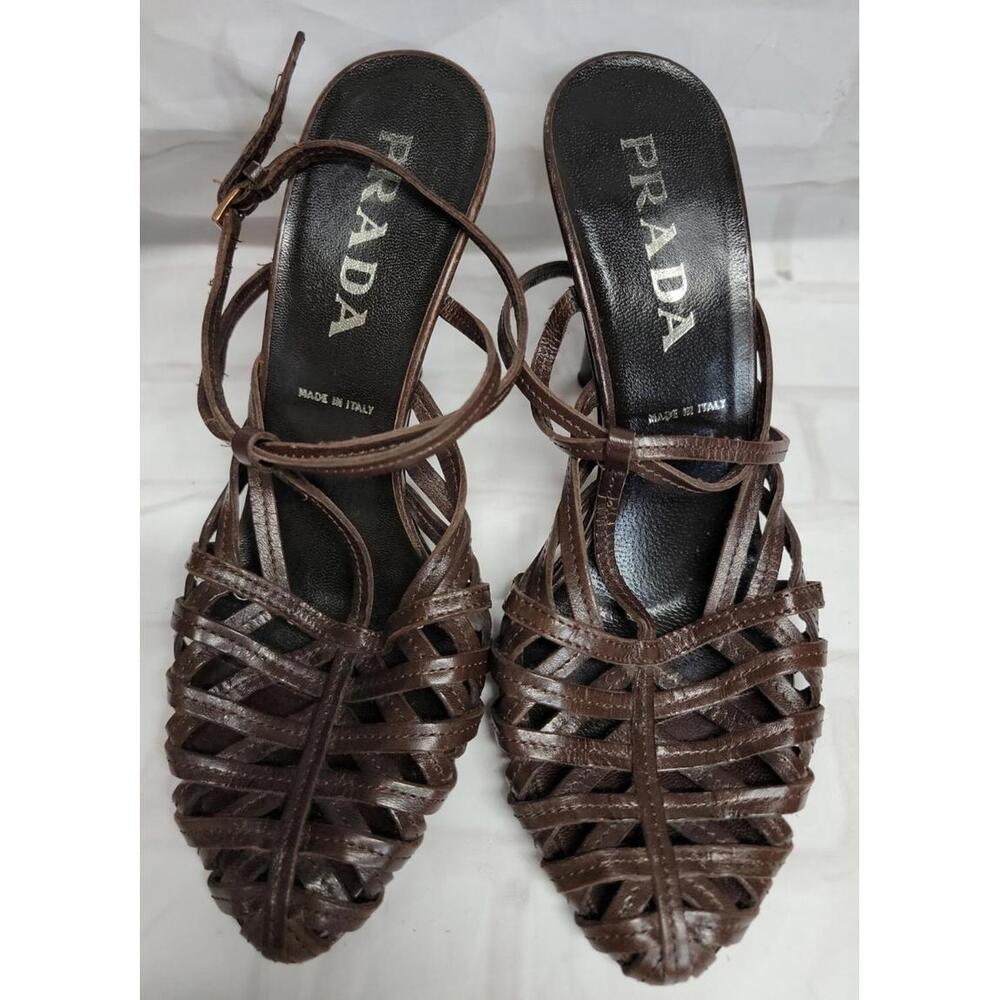 Prada Shoes  Made In Italy 37.5/US 7.5 COLOR DARK BROWN